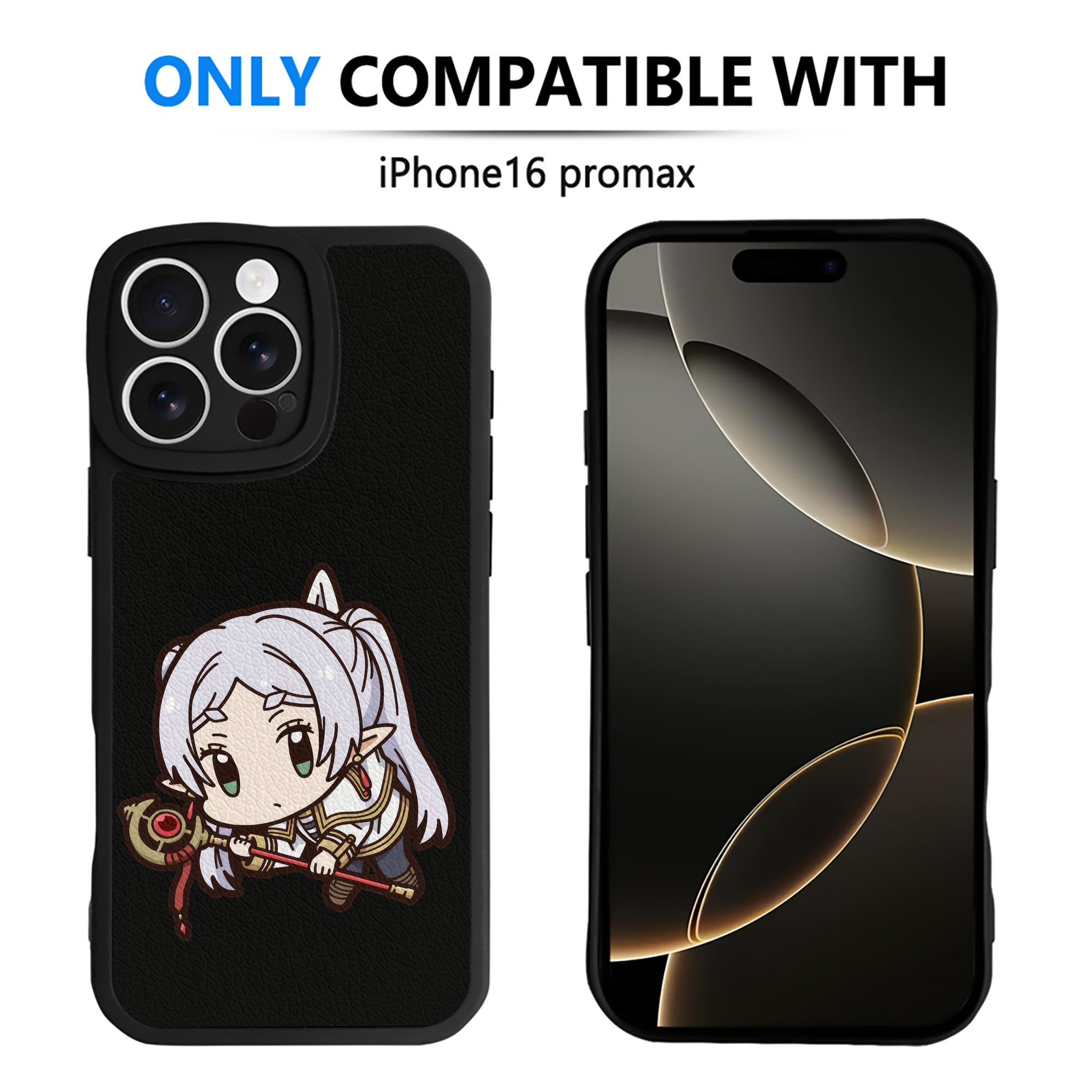 （画像用） 葬送のフリーレン Frieren 【iPhone 16シリーズ対応】シリコンスマホケース（レザー調） 材質：シリコン